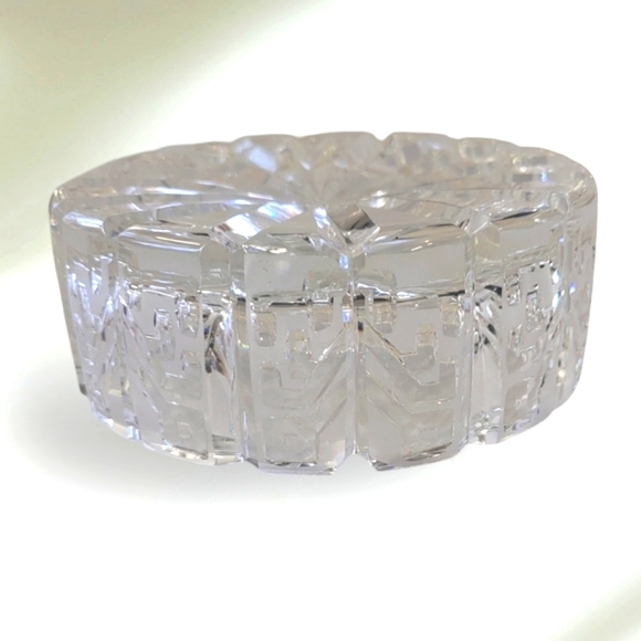 Vintage Lead Crystal Bohemian Glass Ashtray - Picture 3 of 6